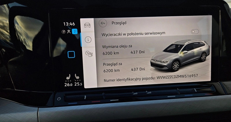 Volkswagen Golf cena 119900 przebieg: 109634, rok produkcji 2021 z Bojanowo małe 631